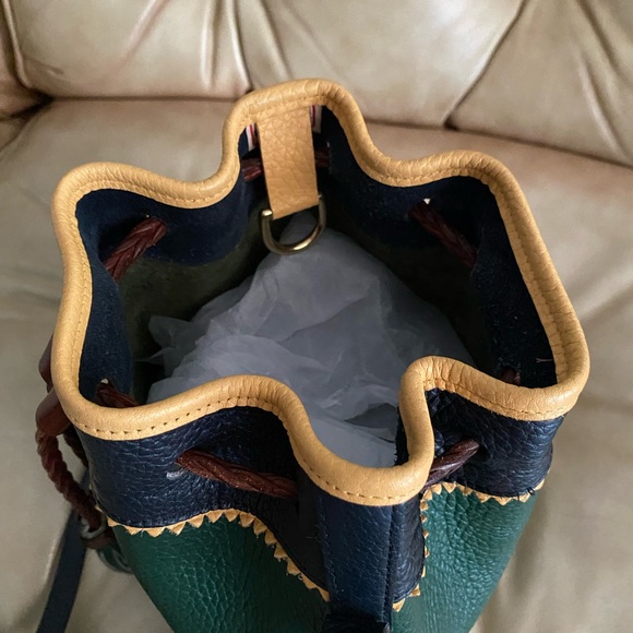 LKNW Dooney & Bourke Mini Teton AWL Bucket Drawstring Leather Pebbled Bag - Picture 7 of 15